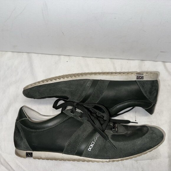 Mens Dolce & Gabbana CS0631 Sneakers Navy Green Lace Up Size 10 - Picture 5 of 10